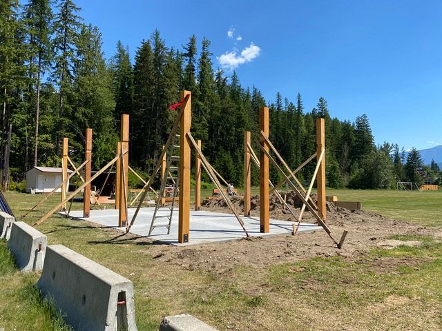 Supports are going up! Supports are going up!
